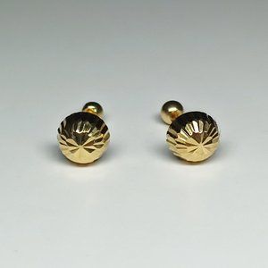 DAINTY 10K GOLD DOME STUD EARRINGS